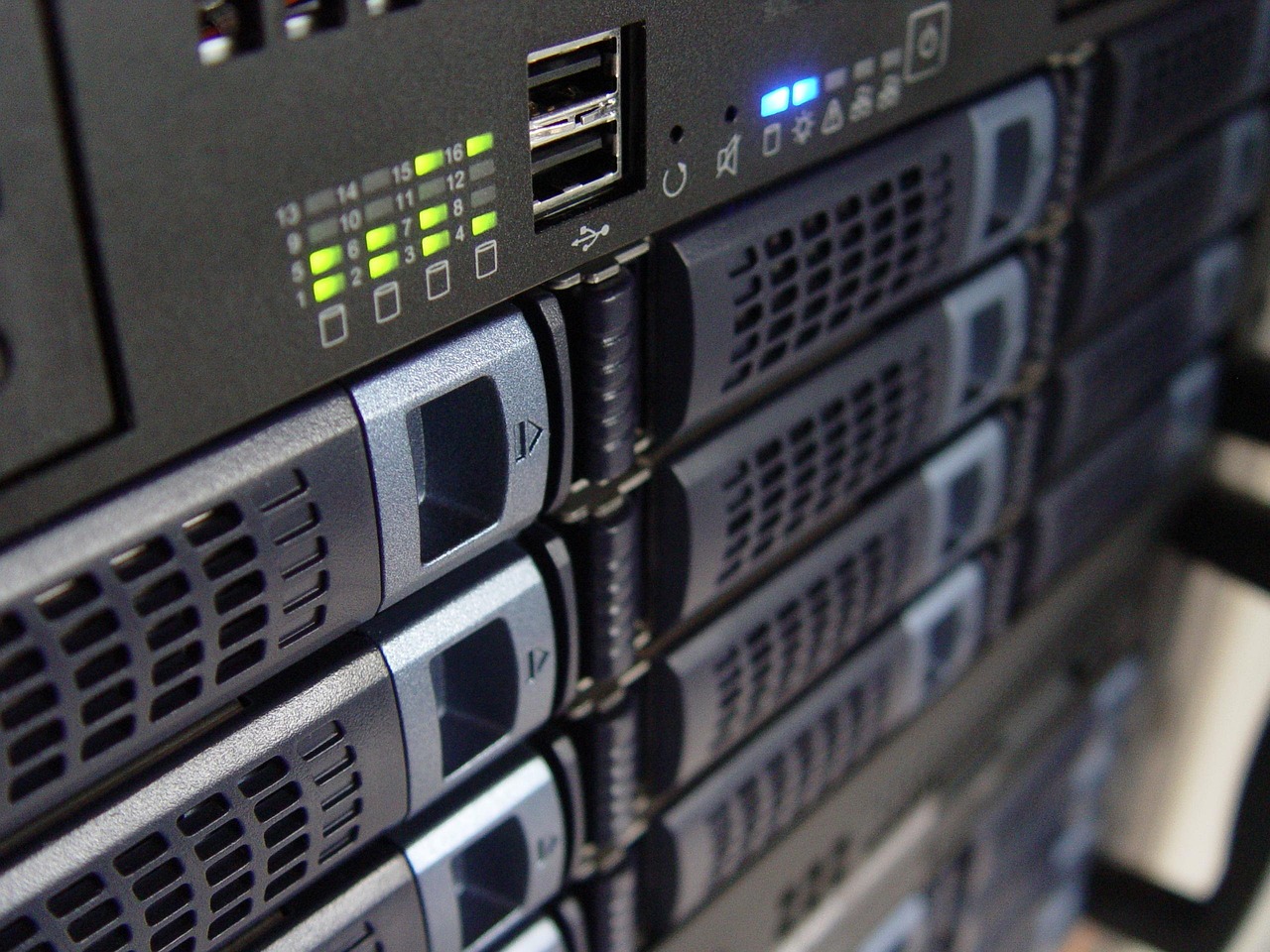 Server infrastructure and technology hardware representing LLM compute